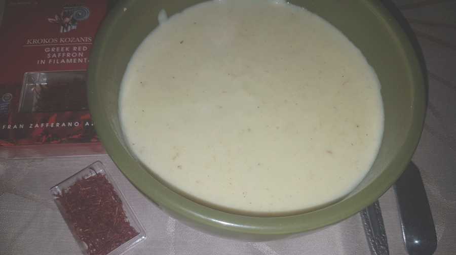 potato leek soup with saffron